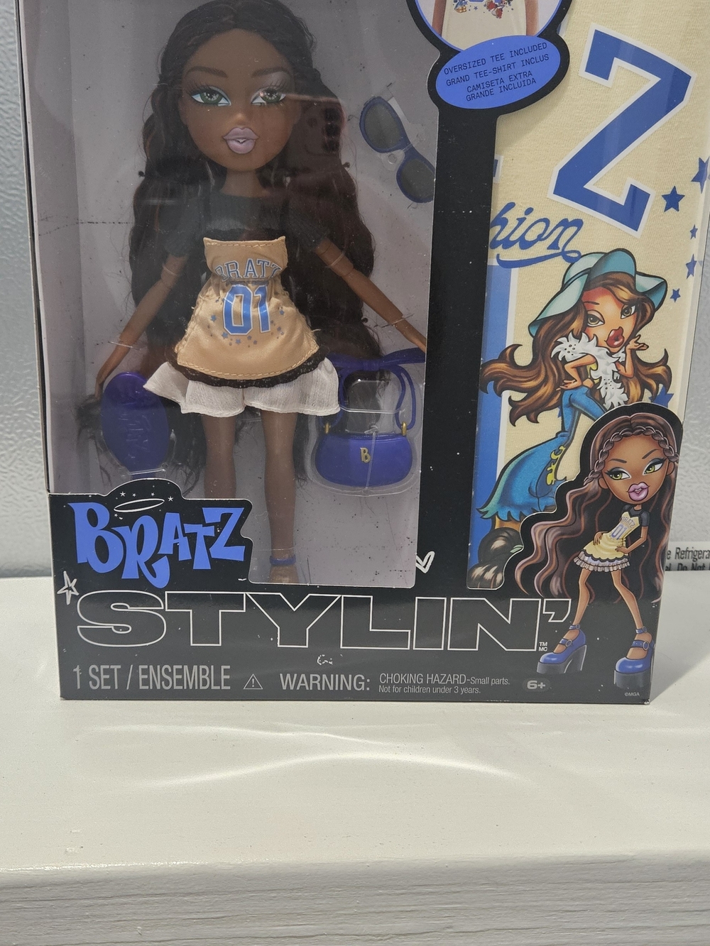 Bratz Stylin' Fashion Doll - Black Hair with Gold Outfit